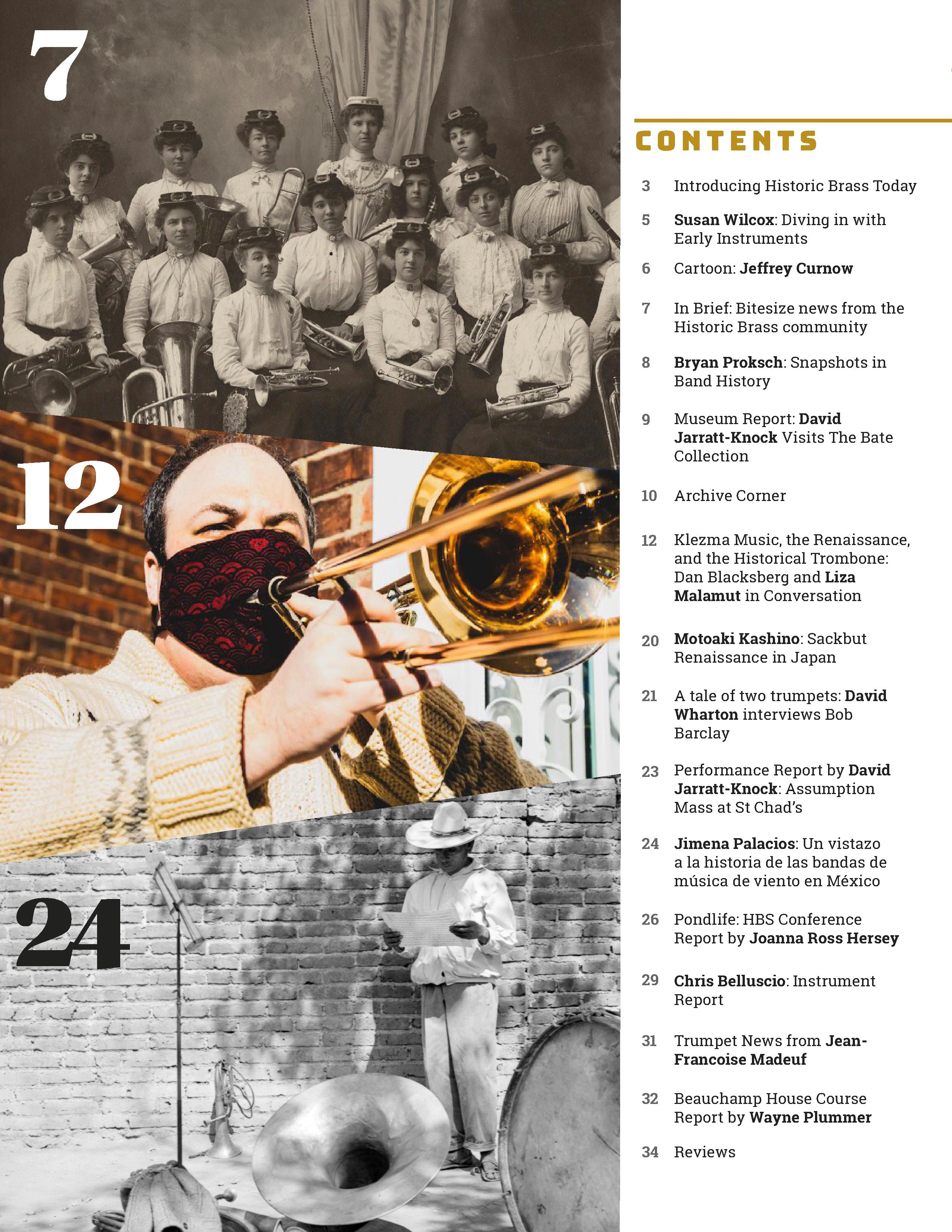 Historic Brass Today 2021 Issue 1 Table of Contents